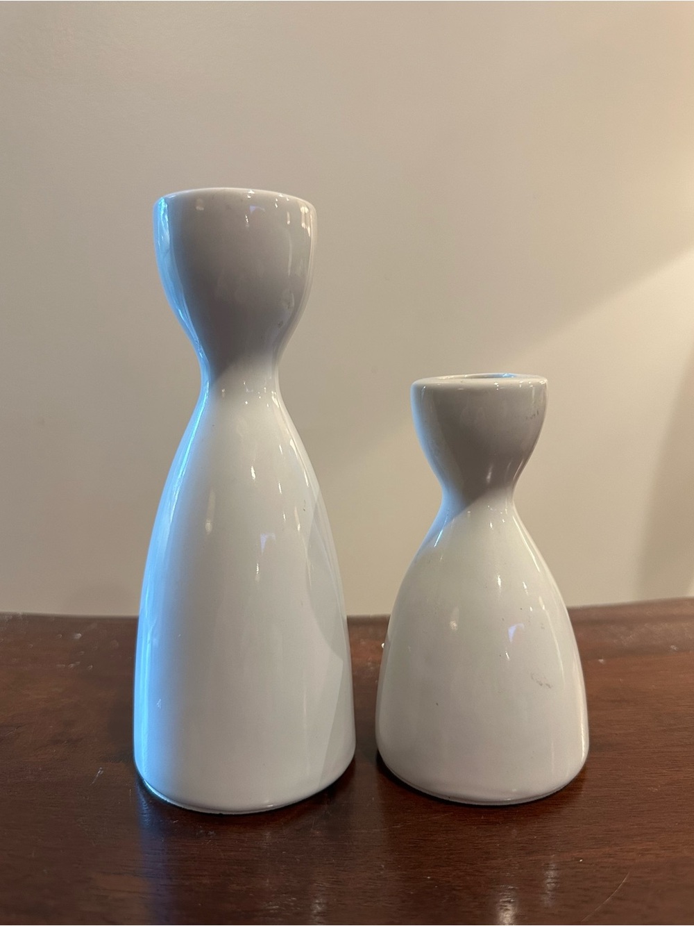 Set of 2 ceramic candle holders • objects